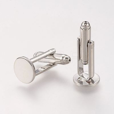 Flat Round Bass Cuff Button KK-J184-31P-1-1