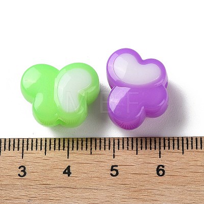 Two Tone Opaque Acrylic Beads SACR-I005-01B-1