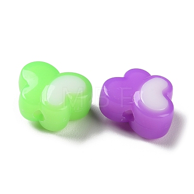 Two Tone Opaque Acrylic Beads SACR-I005-01B-1