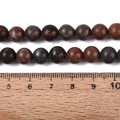 Natural Dendritic Jasper Beads Strands G-Q601-13A-01-1