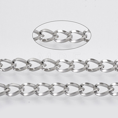 Tarnish Resistant 304 Stainless Steel Curb Chains STAS-R100-17-1