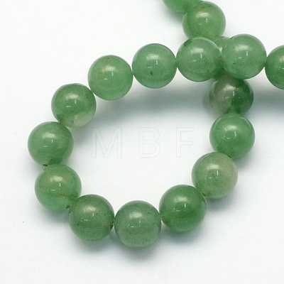 Natural Green Aventurine Round Beads Strands G-S150-8mm-1