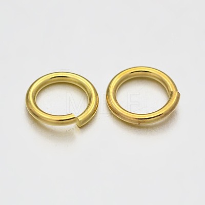 Brass Open Jump Rings KK-E647-17G-5mm-1