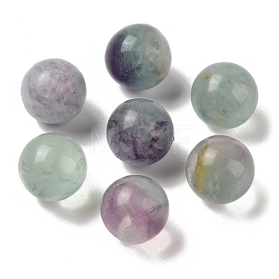 Natural Fluorite No Hole Sphere Beads G-K353-04B-45-1