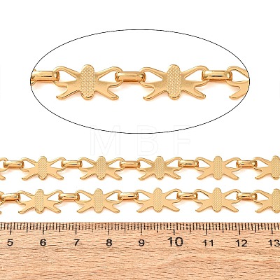 304 Stainless Steel Bowknot Link Chains SA-CBAE0F2-12G-1