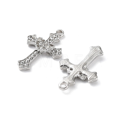 Alloy with Rhinestone Pendants FIND-B028-08P-1