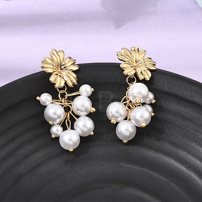 304 Stainless Steel Stud Dangle Earrings SA-CBAF6AD-21G-1