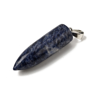 Natural Sodalite Pointed Pendants G-F820-12J-1