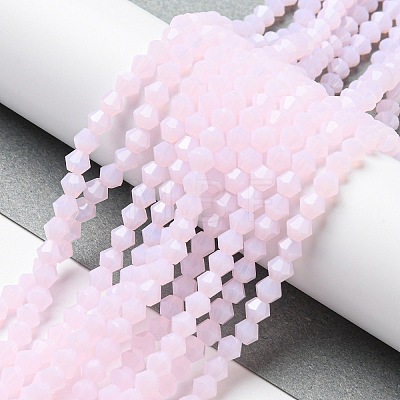 Imitation Jade Glass Beads Strands GLAA-F029-J4mm-02-1