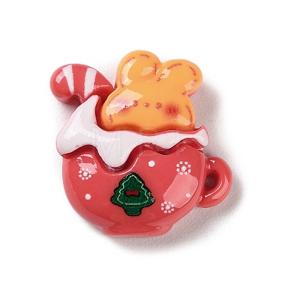 Christmas Theme Opaque Resin Cabochons RESI-F053-B04-1