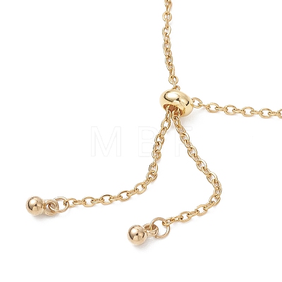 Adjustable 304 Stainless Steel Cable Chain Slider Bracelets BJEW-JB13089-02-1