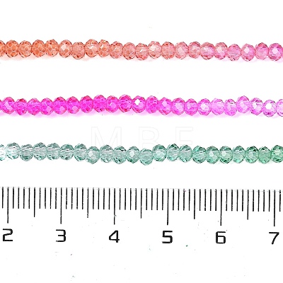 Transparent Painted Glass Beads Strands DGLA-A034-T1mm-A03-1