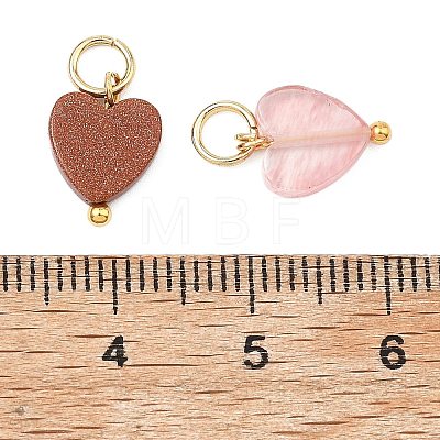 Natural & Synthetic Mixed Gemstone Pendants PALLOY-JF05586-01-1