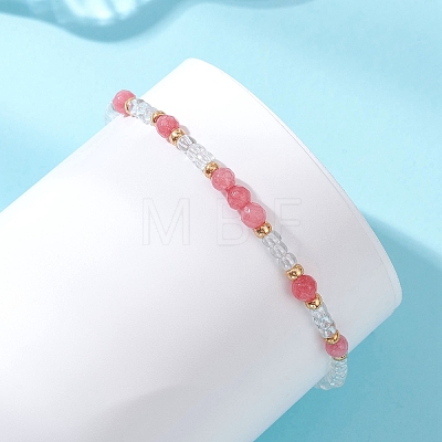 Natural Gemstone & Glass Seed Beads stretch Bracelets for Women BJEW-MZ00344-1