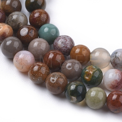 Natural Ocean Jasper Beads Strands X-G-F668-26-4mm-1