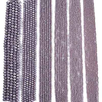 Electroplate Glass Beads Strands LS-EGLA-A044-P1mm-A13-1