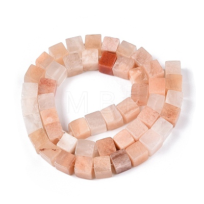 Natural Pink Aventurine Beads Strands G-T139-8x8-36B-1