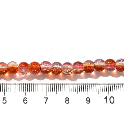 Crackle Glass Beads Strands CCG-C002-6mm-05-1