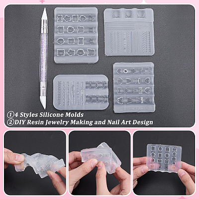 4Pcs 4 Styles Silicone Molds MRMJ-HY0001-45-1