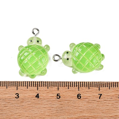 Gradient Color & Luminous Opaque Resin Pendants RESI-S011-01F-1