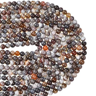 Natural Botswana Agate Beads Strands G-G453-A01-8mm-1