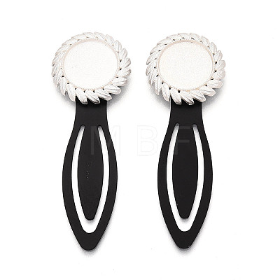 Alloy & Iron Bookmark Cabochon Settings PALLOY-N184-06S-1