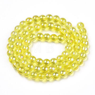 Electroplate Transparent Glass Beads Strands LS-GLAA-T032-T6mm-AB12-1
