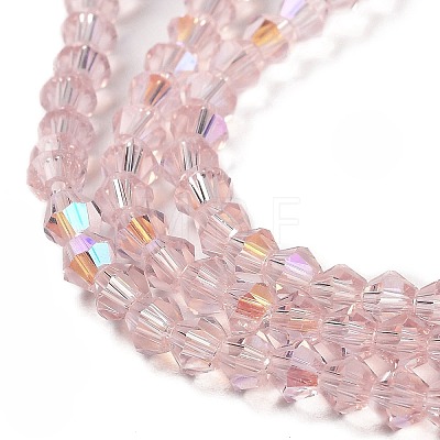 Transparent Electroplate Glass Beads Strands EGLA-A039-T4mm-L26-1