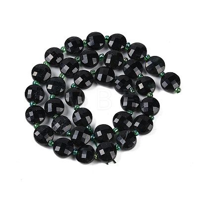 Natrual Black Jade Beads Strands G-B094-A24-01-1