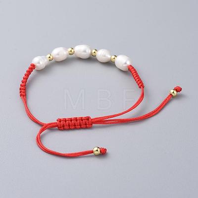 Braided Bead Bracelets BJEW-JB04821-01-1