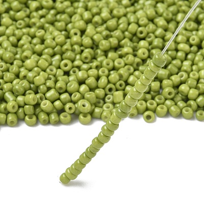 8/0 3mm Baking Paint Glass Seed Beads Loose Spacer Beads X-SEED-S002-K9-1