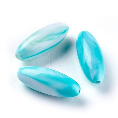 Acrylic Imitation Gemstone Beads MACR-E025-07-1