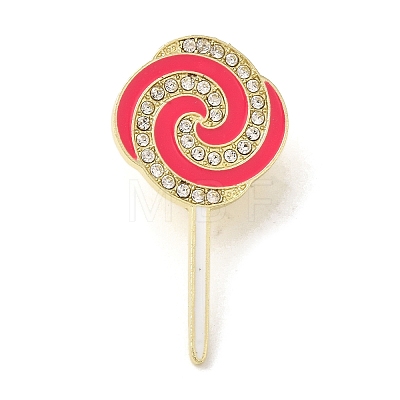 Cute Hot Pink Lollipop Enamel Pins JEWB-S025-12C-1