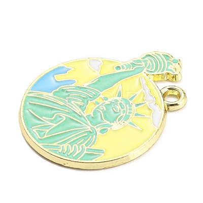 Alloy Enamel Pendants X-ENAM-M217-03A-G-1