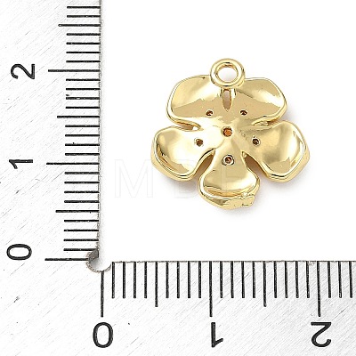 Brass Micro Pave Clear Cubic Zirconia Pendants KK-CBA74BF-05G-02-1