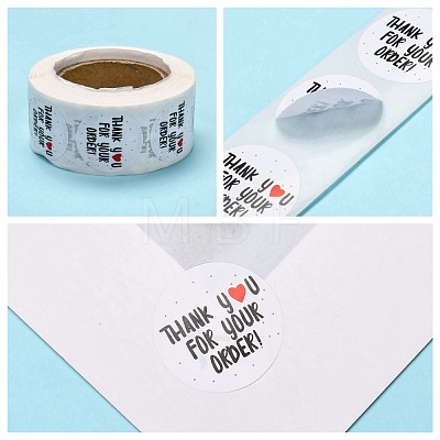 1 Inch Thank You Stickers DIY-G013-A24-1