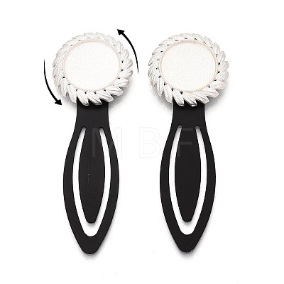 Alloy & Iron Bookmark Cabochon Settings PALLOY-N184-06S-1