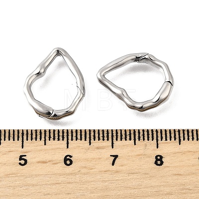 Brass Irregularity Spring Gate Rings KK-U072-43A-P-1