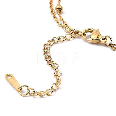 Mother's Day 304 Stainless Steel Ma Ma Multi-Strand Link Chains Bracelets BJEW-Q335-01B-G-1