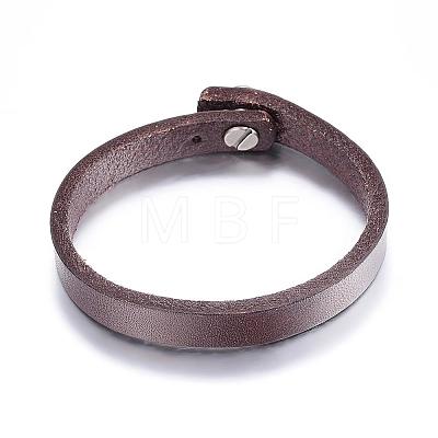 Leather Cord Bracelets BJEW-P099-13A-1