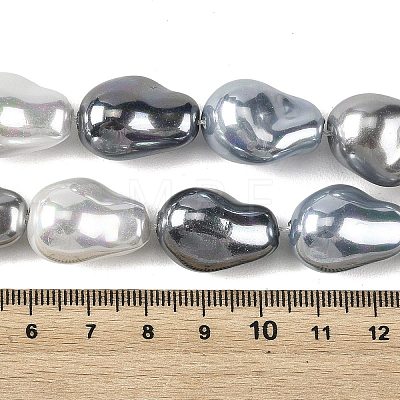 Electroplated Glass Beads Strands GL-CBA89C7-01D-1