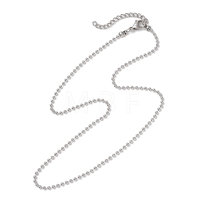 2MM 304 Stainless Steel Ball Chain Necklaces NJEW-JN05800-1
