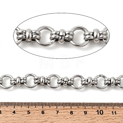 304 Stainless Steel Ring Link Chains CHS-K024-15P-1