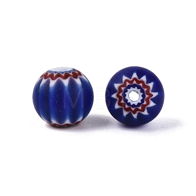 Handmade Millefiori Glass Round Beads LA-N002-10A-1