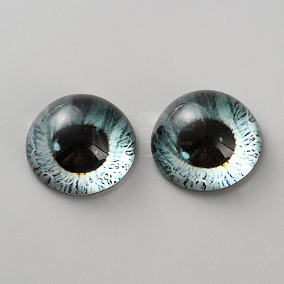 Glass Cat Eye Decorative Eye Piece DIY-WH0110-26C-1