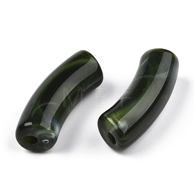 Opaque Two Tone Color Acrylic Beads X-MACR-ZX023-01B-1