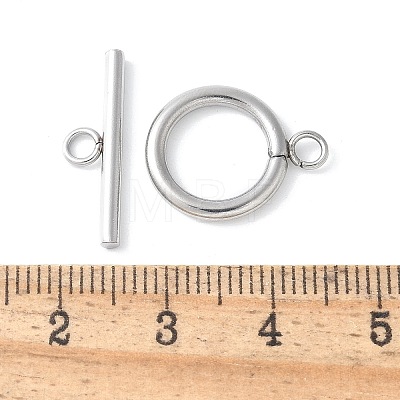 304 Stainless Steel Toggle Clasps STAS-F040-40D-P-1