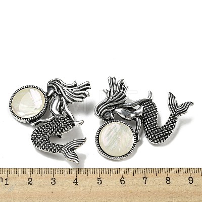 Dual-use Items Alloy Mermaid Brooch JEWB-C026-02F-AS-1