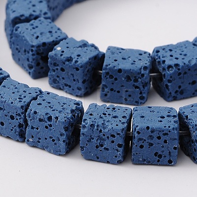 Dyed & Natural Lava Rock Beads Strands G-L435-01-8mm-21-1