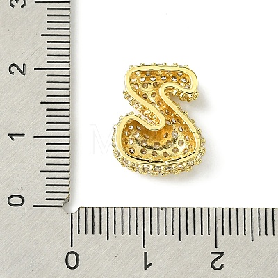 Rack Plating Brass Clear Cubic Zirconia Pendants KK-S378-01G-Z-1